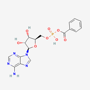 molecular formula C17H18N5O8P B1216674 5'-Benzoylphosphoadenosine CAS No. 56164-09-1
