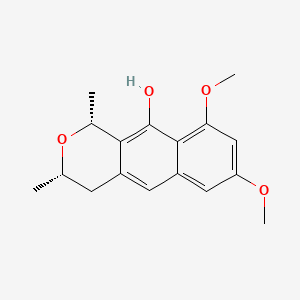 molecular formula C17H20O4 B1216682 Karwinaphthol B CAS No. 98891-35-1