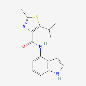 molecular formula C16H17N3OS B12166877 N-(1H-indol-4-yl)-2-methyl-5-(propan-2-yl)-1,3-thiazole-4-carboxamide 