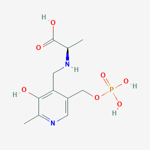 molecular formula C11H17N2O7P B1216690 N-(5'-Phosphopyridoxyl)-D-alanine 