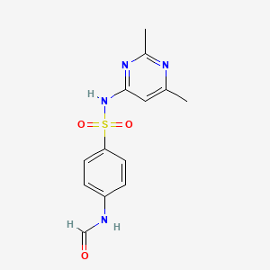 molecular formula C13H14N4O3S B1216692 N2-Formylsulfisomidine CAS No. 795-13-1