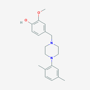 molecular formula C20H26N2O2 B1216696 4-[[4-(2,5-Dimethylphenyl)-1-piperazinyl]methyl]-2-methoxyphenol 