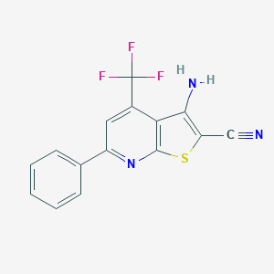 molecular formula C15H8F3N3S B012167 3-氨基-6-苯基-4-(三氟甲基)噻吩并[2,3-b]吡啶-2-腈 CAS No. 104960-55-6