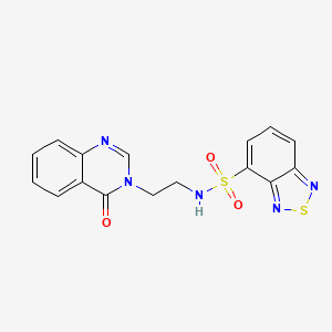 molecular formula C16H13N5O3S2 B12167145 N-[2-(4-oxoquinazolin-3(4H)-yl)ethyl]-2,1,3-benzothiadiazole-4-sulfonamide 