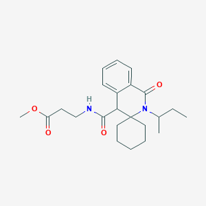 molecular formula C23H32N2O4 B12167233 methyl N-{[2'-(butan-2-yl)-1'-oxo-1',4'-dihydro-2'H-spiro[cyclohexane-1,3'-isoquinolin]-4'-yl]carbonyl}-beta-alaninate 