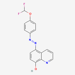 molecular formula C16H11F2N3O2 B12167243 (5Z)-5-{2-[4-(difluoromethoxy)phenyl]hydrazinylidene}quinolin-8(5H)-one 
