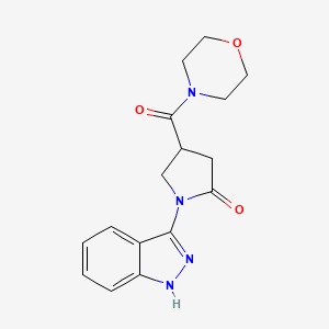 molecular formula C16H18N4O3 B12167269 1-(2H-indazol-3-yl)-4-(morpholin-4-ylcarbonyl)pyrrolidin-2-one 