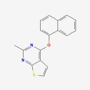 molecular formula C17H12N2OS B12167276 2-Methyl-4-(naphthalen-1-yloxy)thieno[2,3-d]pyrimidine 
