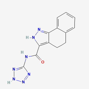 molecular formula C13H11N7O B12167289 N-(1H-tetrazol-5-yl)-4,5-dihydro-1H-benzo[g]indazole-3-carboxamide 