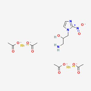 1-Amino-3-(2-nitroimidazol-1-yl)propan-2-ol;rhodium(2+);tetraacetate