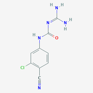 molecular formula C9H8ClN5O B1216734 Cloguanamil CAS No. 21702-93-2