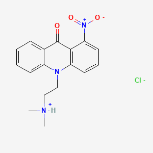 molecular formula C17H18ClN3O3 B1216735 1-Nitro-10-(dimethylaminoethyl)-9-acridone hydrochloride CAS No. 24268-87-9