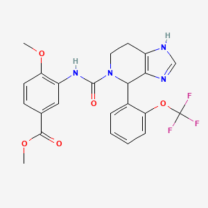 molecular formula C23H21F3N4O5 B12167394 methyl 4-methoxy-3-[({4-[2-(trifluoromethoxy)phenyl]-1,4,6,7-tetrahydro-5H-imidazo[4,5-c]pyridin-5-yl}carbonyl)amino]benzoate 