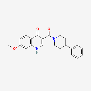 molecular formula C22H22N2O3 B12167461 (4-Hydroxy-7-methoxyquinolin-3-yl)(4-phenylpiperidin-1-yl)methanone 