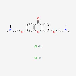molecular formula C21H28Cl2N2O4 B1216747 3,6-Bis[2-(dimethylamino)ethoxy]-9h-xanthen-9-one dihydrochloride CAS No. 54593-27-0