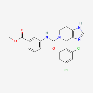 molecular formula C21H18Cl2N4O3 B12167474 methyl 3-({[4-(2,4-dichlorophenyl)-3,4,6,7-tetrahydro-5H-imidazo[4,5-c]pyridin-5-yl]carbonyl}amino)benzoate 