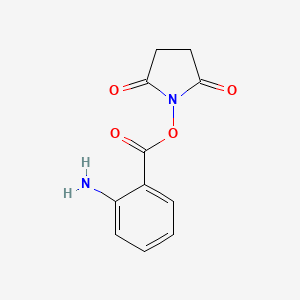 molecular formula C11H10N2O4 B1216748 N-(o-Aminobenzoyloxy)succinimide CAS No. 55668-30-9