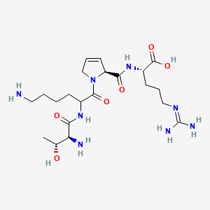 molecular formula C21H38N8O6 B1216750 (3,4-Dehydro-Pro3)-Tuftsin CAS No. 91502-65-7