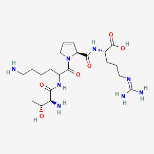 molecular formula C21H38N8O6 B1216750 Tuftsin, (3,4-dehydro-pro)(3)- CAS No. 91502-65-7