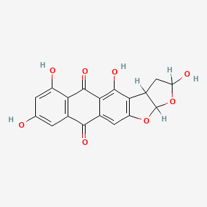molecular formula C18H12O8 B1216751 Versicolorin A hemiacetal CAS No. 63324-95-8