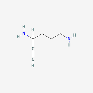 molecular formula C6H12N2 B1216754 5-Hexyne-1,4-diamine CAS No. 69355-11-9