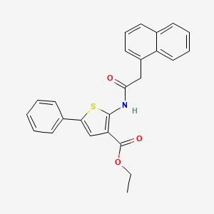molecular formula C25H21NO3S B12167573 Ethyl 2-(2-naphthylacetylamino)-5-phenylthiophene-3-carboxylate 