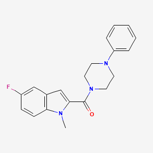 molecular formula C20H20FN3O B12167583 (5-fluoro-1-methyl-1H-indol-2-yl)(4-phenylpiperazin-1-yl)methanone 