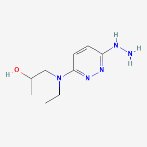 molecular formula C9H17N5O B1216766 1-[Ethyl-(6-hydrazinylpyridazin-3-yl)amino]propan-2-ol CAS No. 70887-18-2