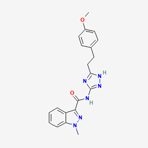 molecular formula C20H20N6O2 B12167699 N-{3-[2-(4-methoxyphenyl)ethyl]-1H-1,2,4-triazol-5-yl}-1-methyl-1H-indazole-3-carboxamide 