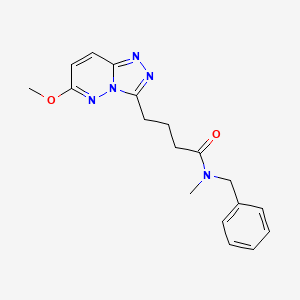 molecular formula C18H21N5O2 B12167703 N-benzyl-4-(6-methoxy-[1,2,4]triazolo[4,3-b]pyridazin-3-yl)-N-methylbutanamide 