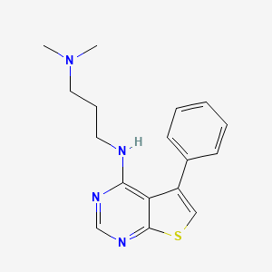 molecular formula C17H20N4S B12167727 Dimethyl{3-[(5-phenylthiopheno[3,2-e]pyrimidin-4-yl)amino]propyl}amine 