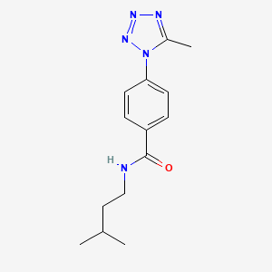 molecular formula C14H19N5O B12167737 N-(3-methylbutyl)-4-(5-methyl-1H-tetrazol-1-yl)benzamide 