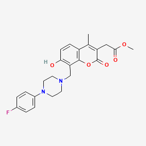 molecular formula C24H25FN2O5 B12167741 methyl (8-{[4-(4-fluorophenyl)piperazin-1-yl]methyl}-7-hydroxy-4-methyl-2-oxo-2H-chromen-3-yl)acetate 