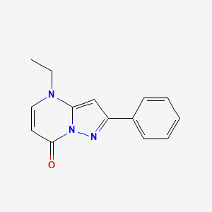 4-Ethyl-4,7-dihydro-2-phenylpyrazolo(1,5-a)pyrimidin-7-one