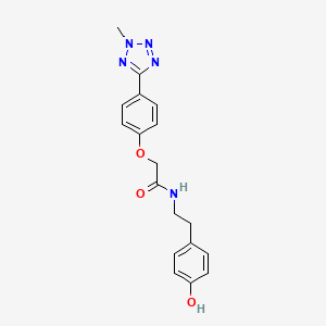 molecular formula C18H19N5O3 B12167842 N-[2-(4-hydroxyphenyl)ethyl]-2-[4-(2-methyl-2H-tetrazol-5-yl)phenoxy]acetamide 