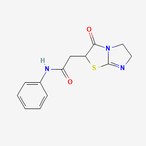 molecular formula C13H13N3O2S B12167900 2-(3-oxo-2,3,5,6-tetrahydroimidazo[2,1-b][1,3]thiazol-2-yl)-N-phenylacetamide 