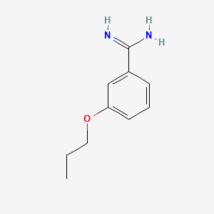 molecular formula C10H14N2O B1216798 3-Propoxybenzamidine CAS No. 26130-50-7