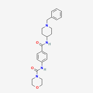 molecular formula C24H30N4O3 B12168097 N-{4-[(1-benzylpiperidin-4-yl)carbamoyl]phenyl}morpholine-4-carboxamide 
