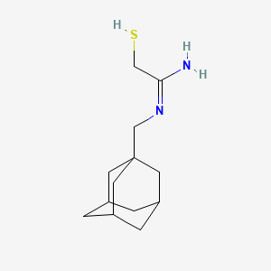 molecular formula C13H22N2S B1216810 N'-(1-adamantylmethyl)-2-sulfanylethanimidamide CAS No. 60833-81-0