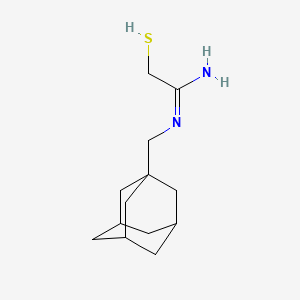 2-Mercapto-N-(tricyclo(3.3.1.1(3,7))dec-1-ylmethyl)ethanimidamide