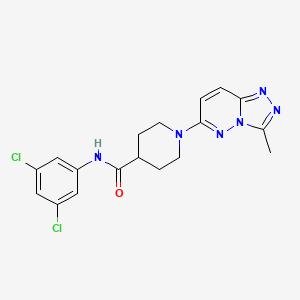 molecular formula C18H18Cl2N6O B12168143 N-(3,5-dichlorophenyl)-1-(3-methyl[1,2,4]triazolo[4,3-b]pyridazin-6-yl)piperidine-4-carboxamide 
