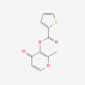 molecular formula C11H8O4S B12168168 2-methyl-4-oxo-4H-pyran-3-yl thiophene-2-carboxylate 