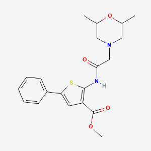 molecular formula C20H24N2O4S B12168197 Methyl 2-[2-(2,6-dimethylmorpholin-4-yl)acetamido]-5-phenylthiophene-3-carboxylate 