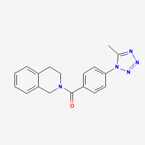 molecular formula C18H17N5O B12168312 3,4-dihydroisoquinolin-2(1H)-yl[4-(5-methyl-1H-tetrazol-1-yl)phenyl]methanone 
