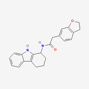 molecular formula C22H22N2O2 B12168388 2-(2,3-dihydro-1-benzofuran-6-yl)-N-(2,3,4,9-tetrahydro-1H-carbazol-1-yl)acetamide 