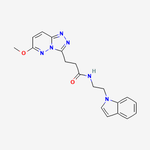 molecular formula C19H20N6O2 B12168432 N-[2-(1H-indol-1-yl)ethyl]-3-(6-methoxy[1,2,4]triazolo[4,3-b]pyridazin-3-yl)propanamide 