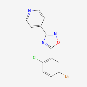 5-(5-Bromo-2-chlorophenyl)-3-pyridin-4-yl-1,2,4-oxadiazole