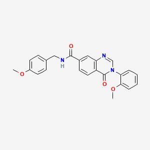 molecular formula C24H21N3O4 B12168486 N-(4-methoxybenzyl)-3-(2-methoxyphenyl)-4-oxo-3,4-dihydroquinazoline-7-carboxamide 