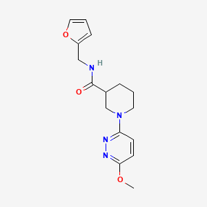 molecular formula C16H20N4O3 B12168492 N-(furan-2-ylmethyl)-1-(6-methoxypyridazin-3-yl)piperidine-3-carboxamide 