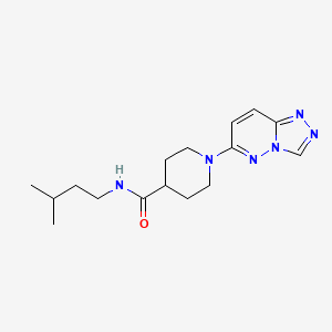 molecular formula C16H24N6O B12168566 N-(3-methylbutyl)-1-([1,2,4]triazolo[4,3-b]pyridazin-6-yl)piperidine-4-carboxamide 